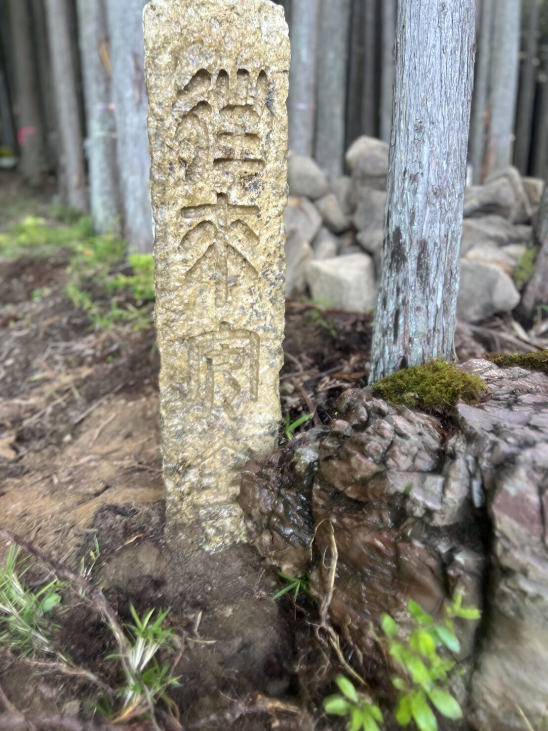 宝殿龍山石の石碑